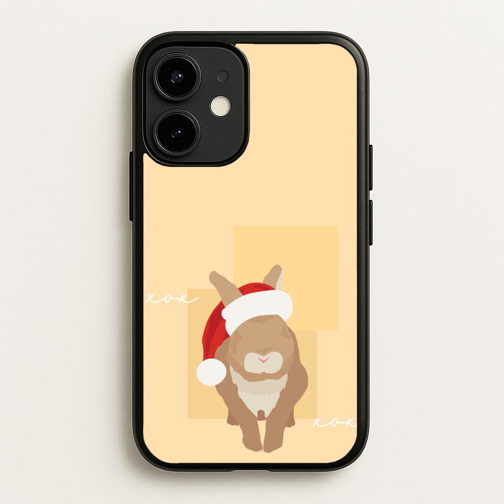 Rabbit Christmas Ears - Christmas Animals Phone Case for iPhone 12 / 12 Pro