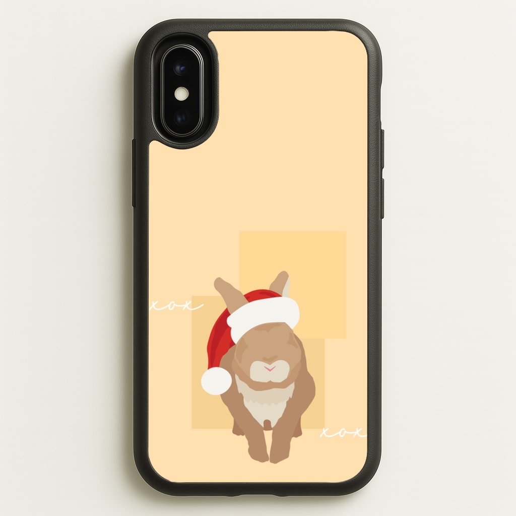 Rabbit Christmas Ears - Christmas Animals Phone Case for iPhone X / XS