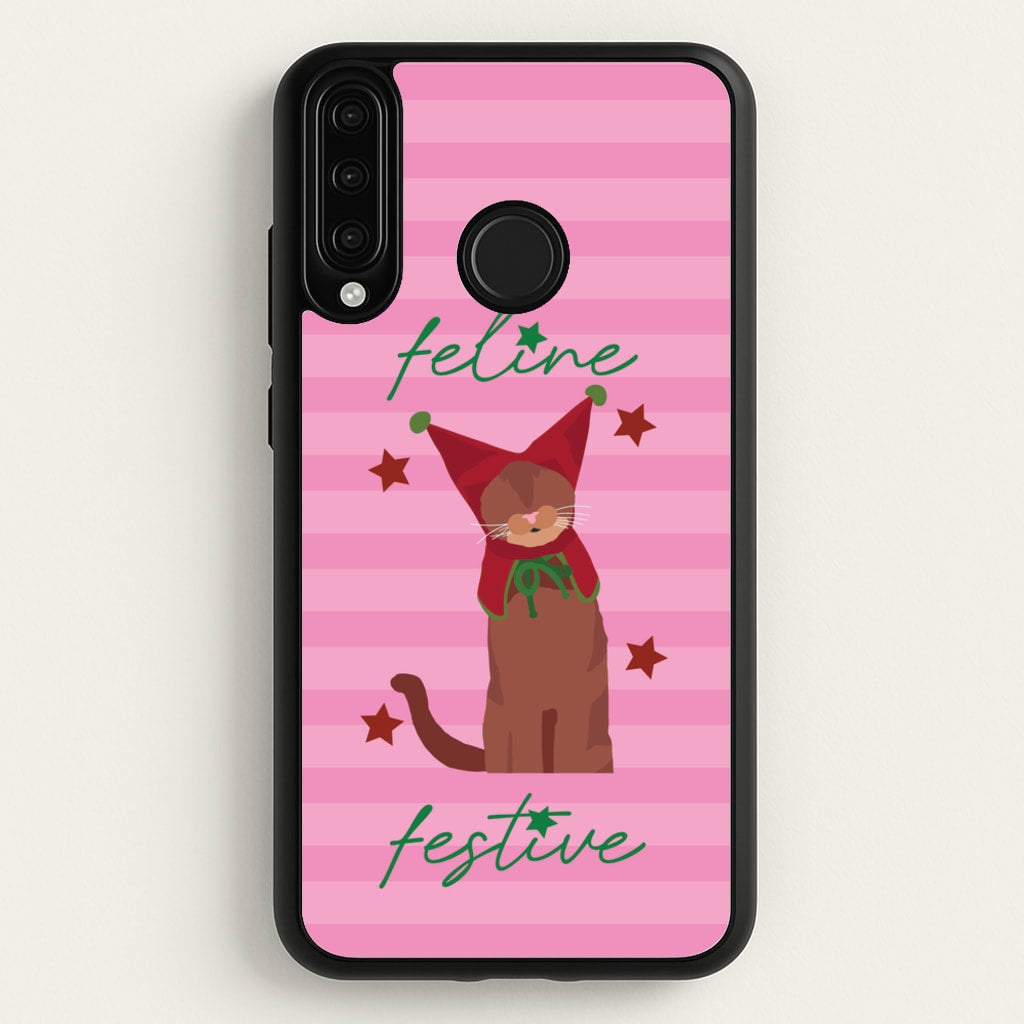Feline Festive - Christmas Animals Phone Case for Huawei P30 Lite