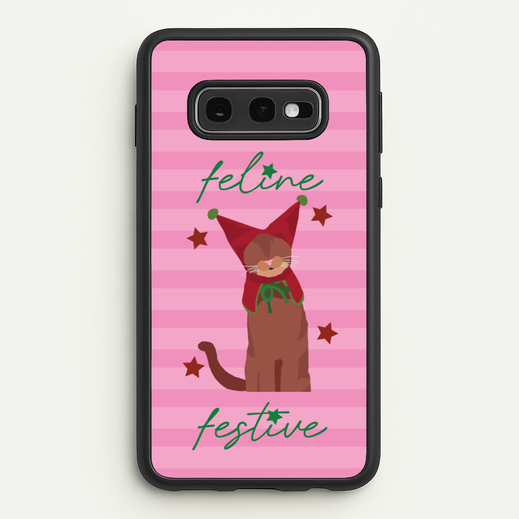Feline Festive - Christmas Animals Phone Case for Galaxy S10e