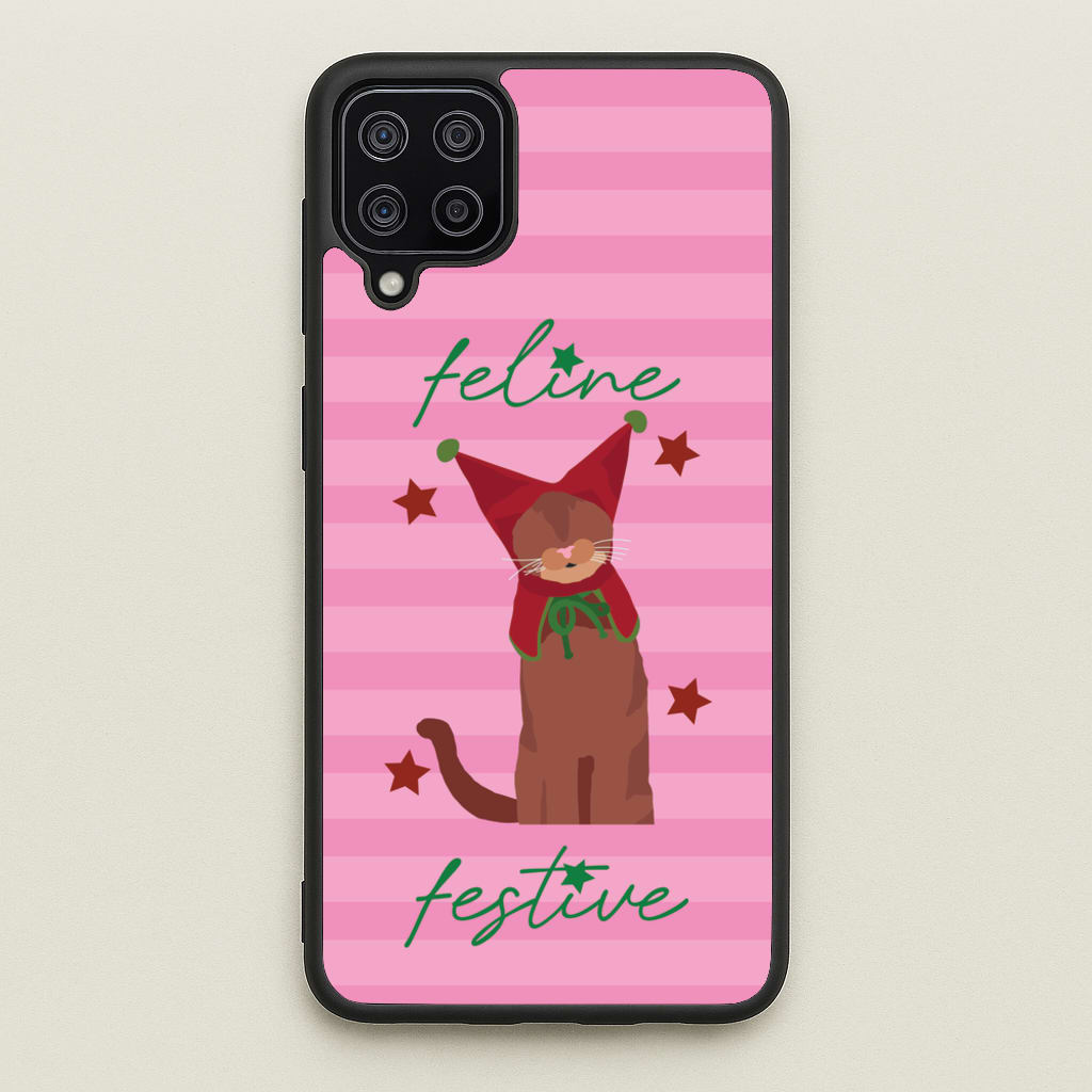 Feline Festive - Christmas Animals Phone Case for Galaxy A12
