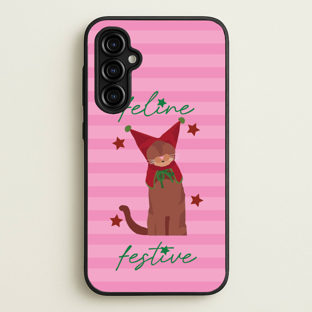 Feline Festive - Christmas Animals Phone Case for Galaxy A54