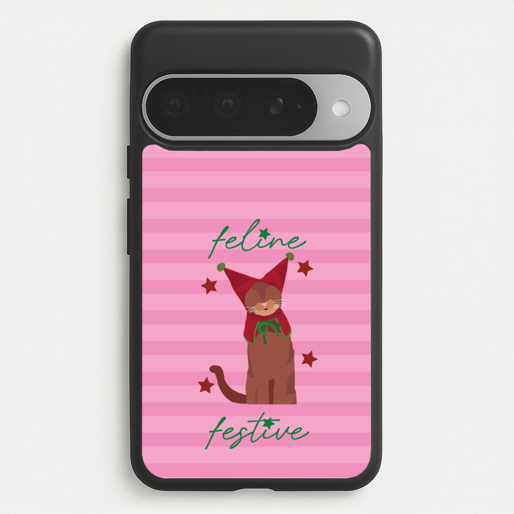 Feline Festive Phone Case for Google Pixel 10 Pro XL