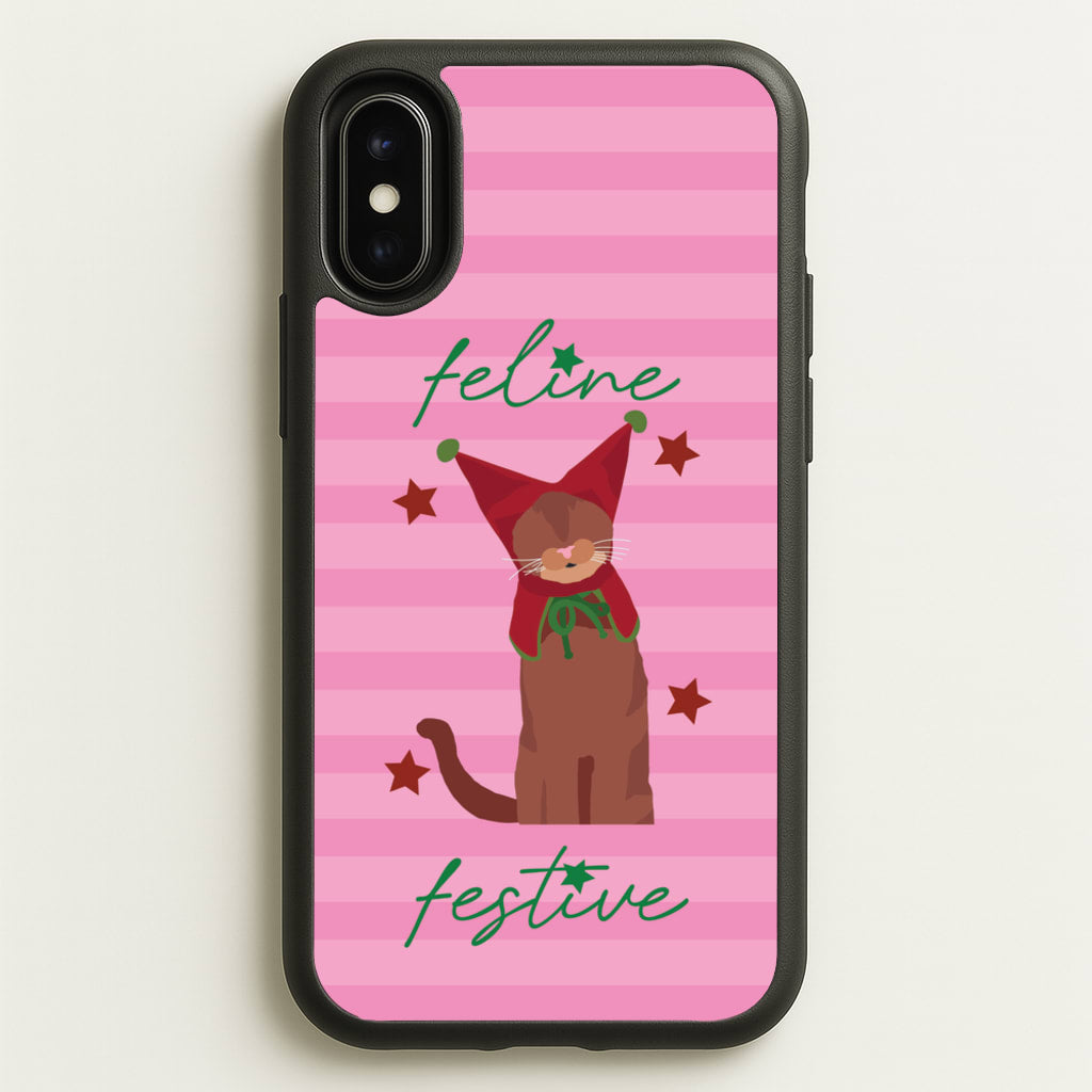 Feline Festive - Christmas Animals Phone Case for iPhone X / XS