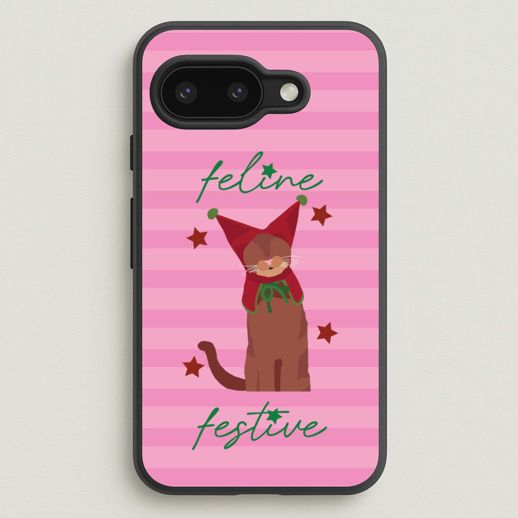 Feline Festive - Christmas Animals Phone Case for Google Pixel 9a