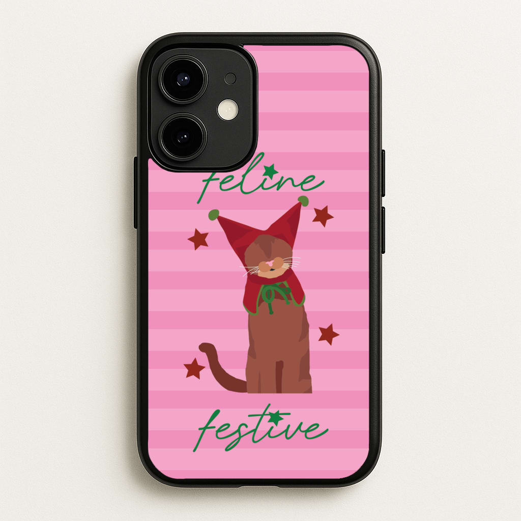 Feline Festive - Christmas Animals Phone Case for iPhone 12 / 12 Pro