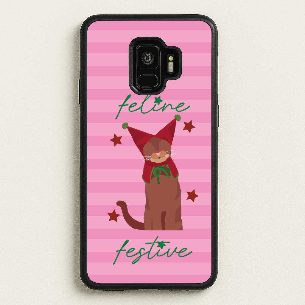 Feline Festive - Christmas Animals Phone Case for Galaxy S9