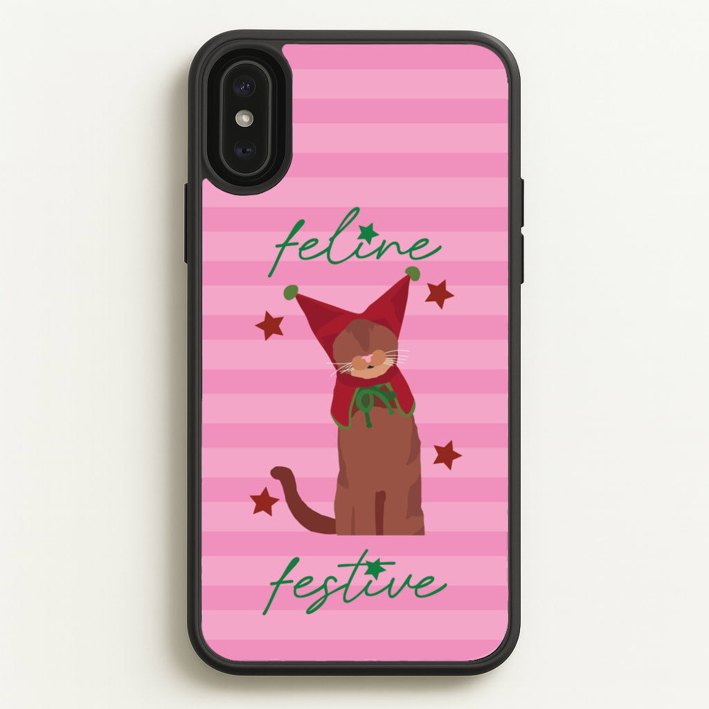 Feline Festive - Christmas Animals Phone Case for iPhone XS Max