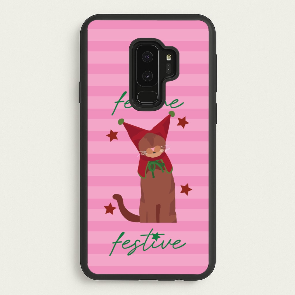 Feline Festive - Christmas Animals Phone Case for Galaxy S9 Plus