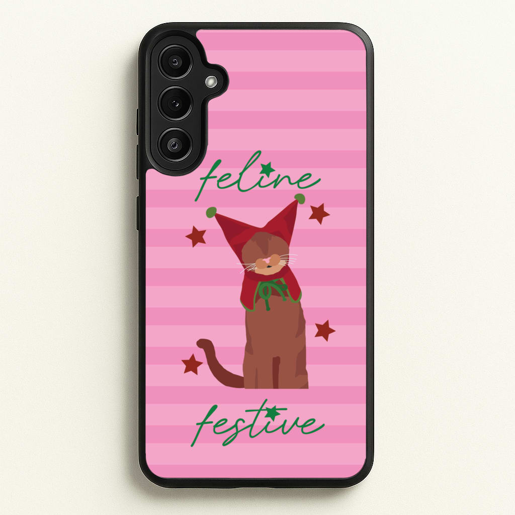 Feline Festive - Christmas Animals Phone Case for Galaxy A34