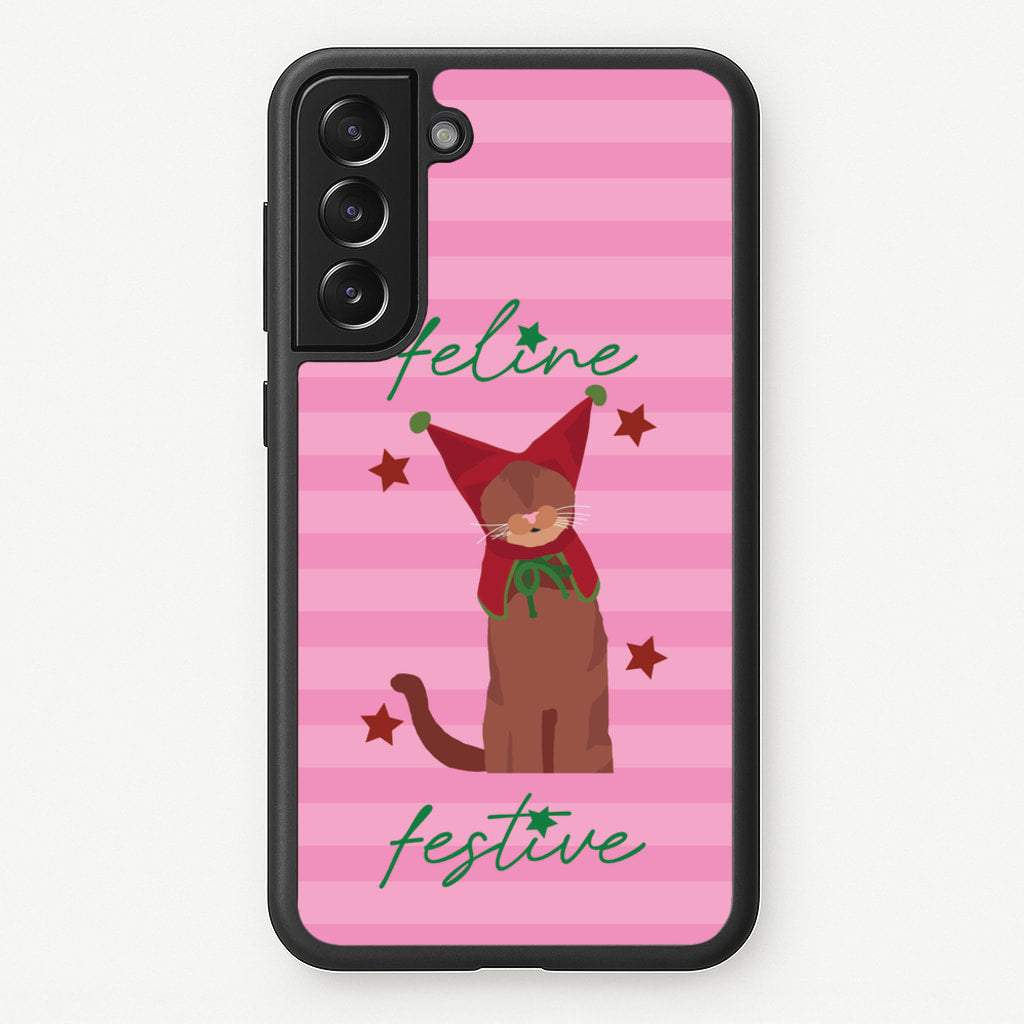 Feline Festive - Christmas Animals Phone Case for Galaxy S21