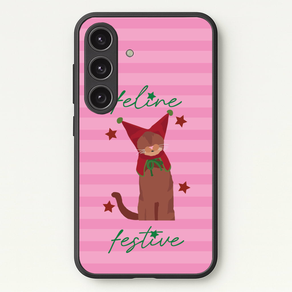 Feline Festive - Christmas Animals Phone Case for Galaxy S24FE