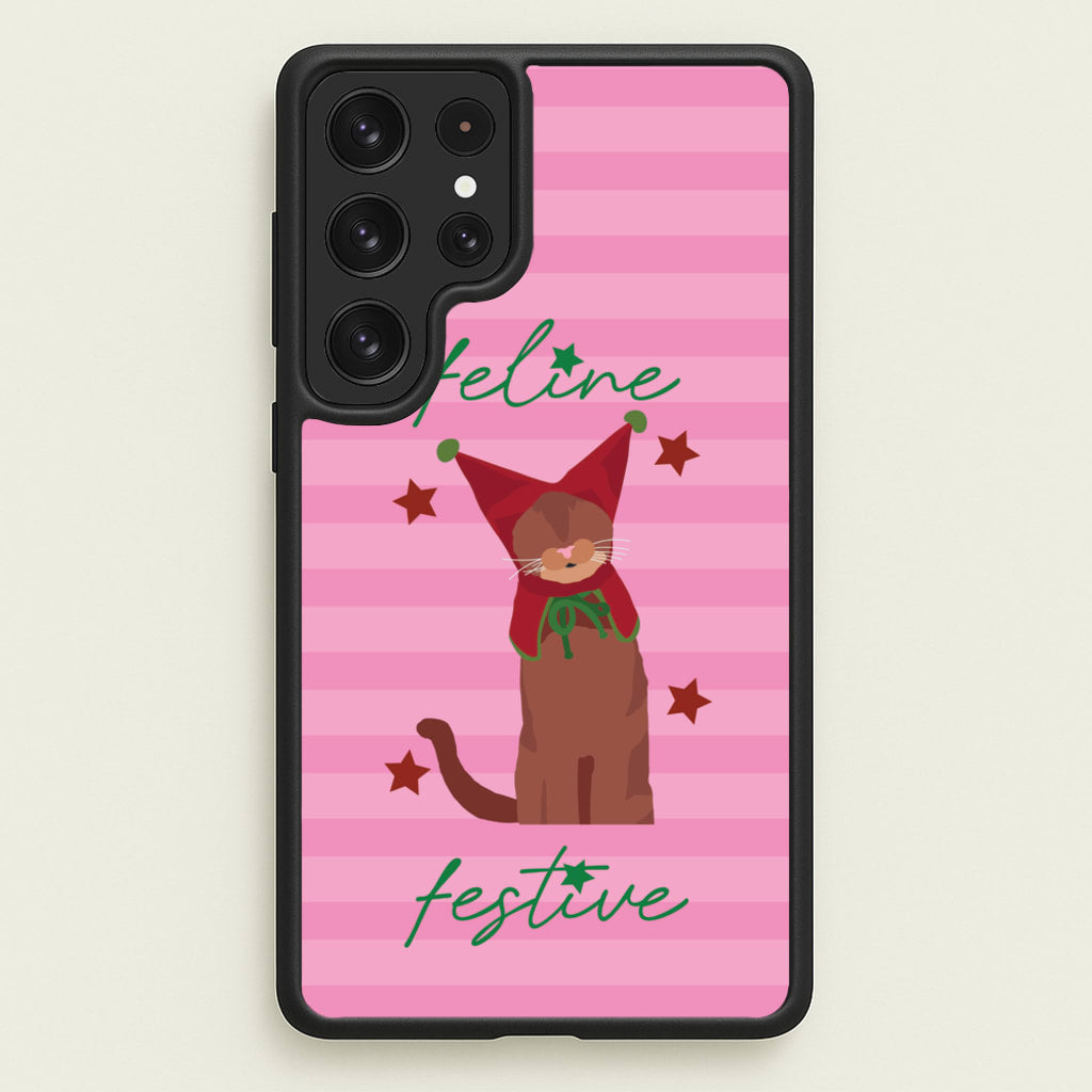 Feline Festive - Christmas Animals Phone Case for Galaxy S22 Ultra