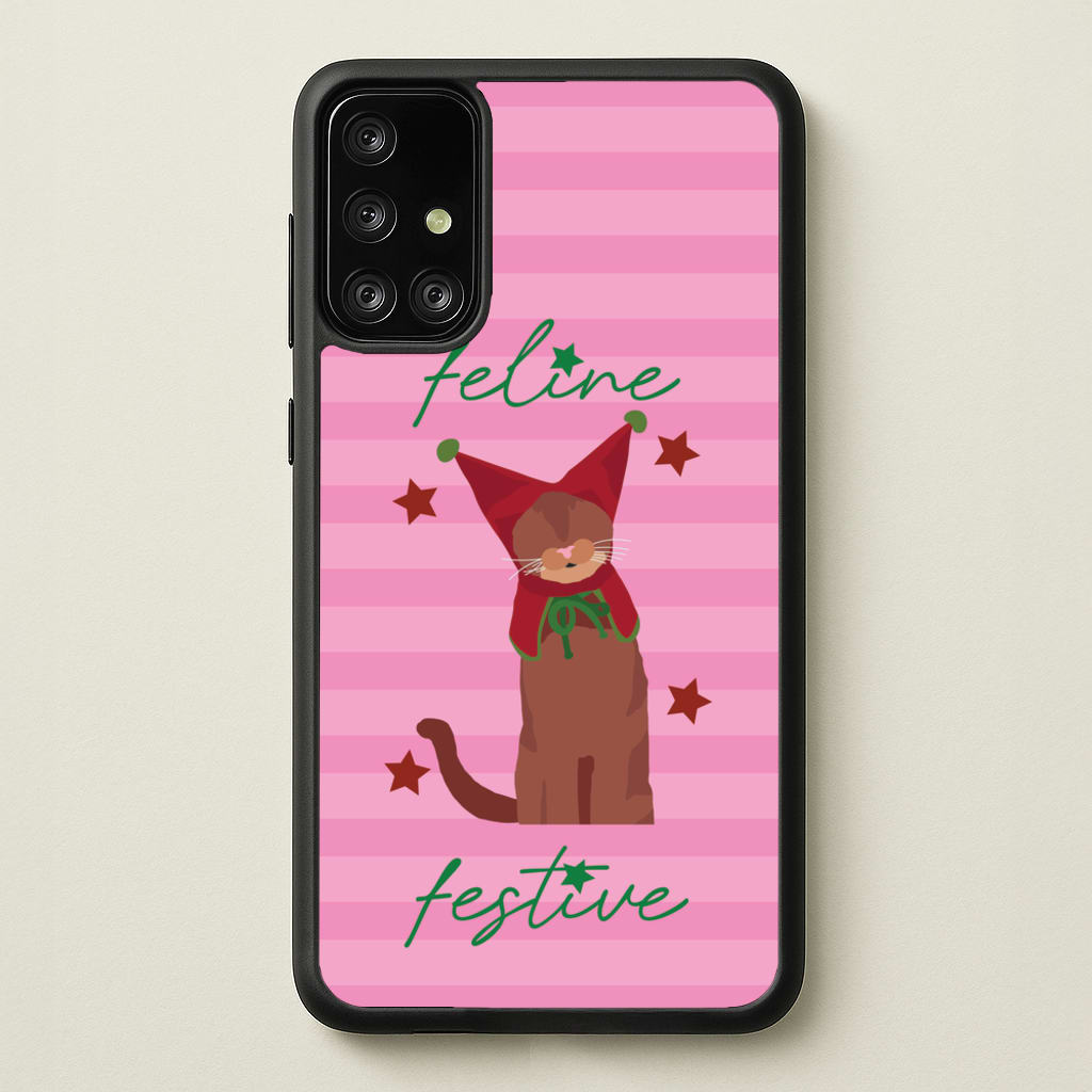 Feline Festive - Christmas Animals Phone Case for Galaxy A71