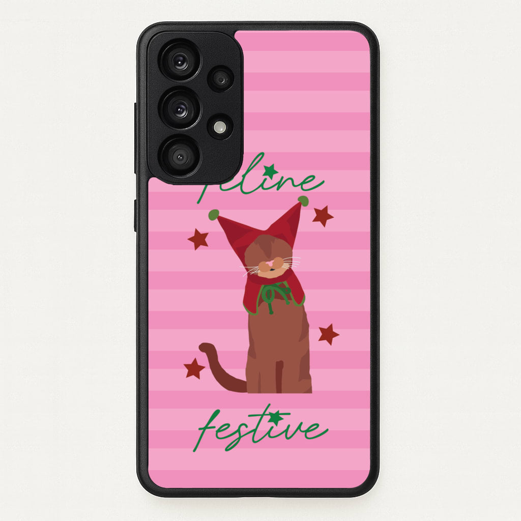 Feline Festive - Christmas Animals Phone Case for Galaxy A53