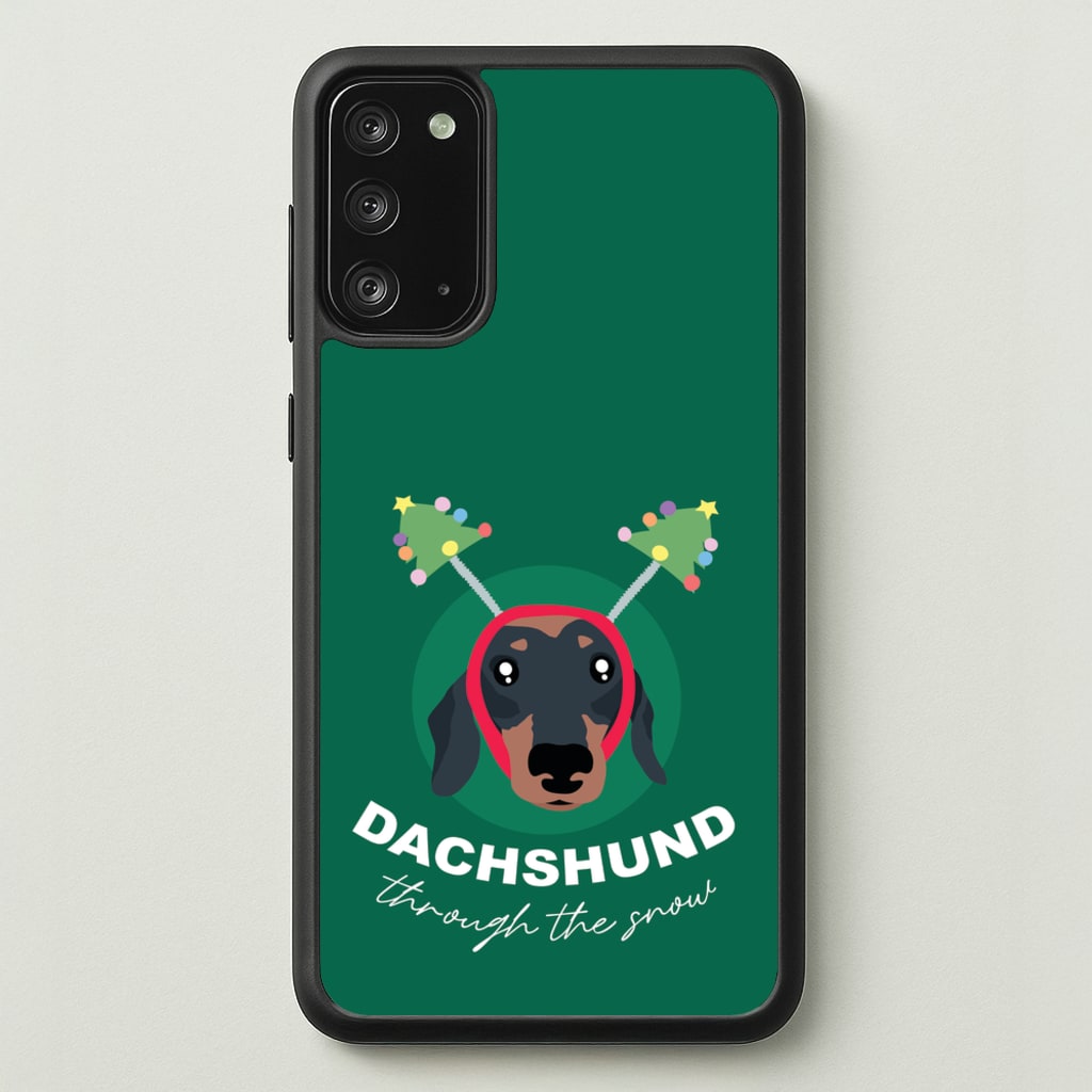 Dachshund Through The Snow - Christmas Animals Phone Case for Galaxy Note 20
