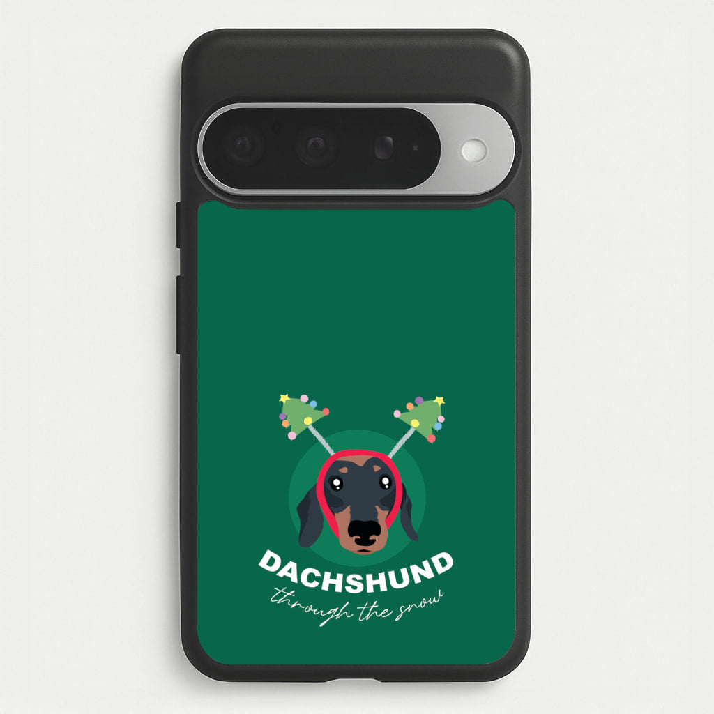 Dachshund Through The Snow Phone Case for Google Pixel 10 Pro XL