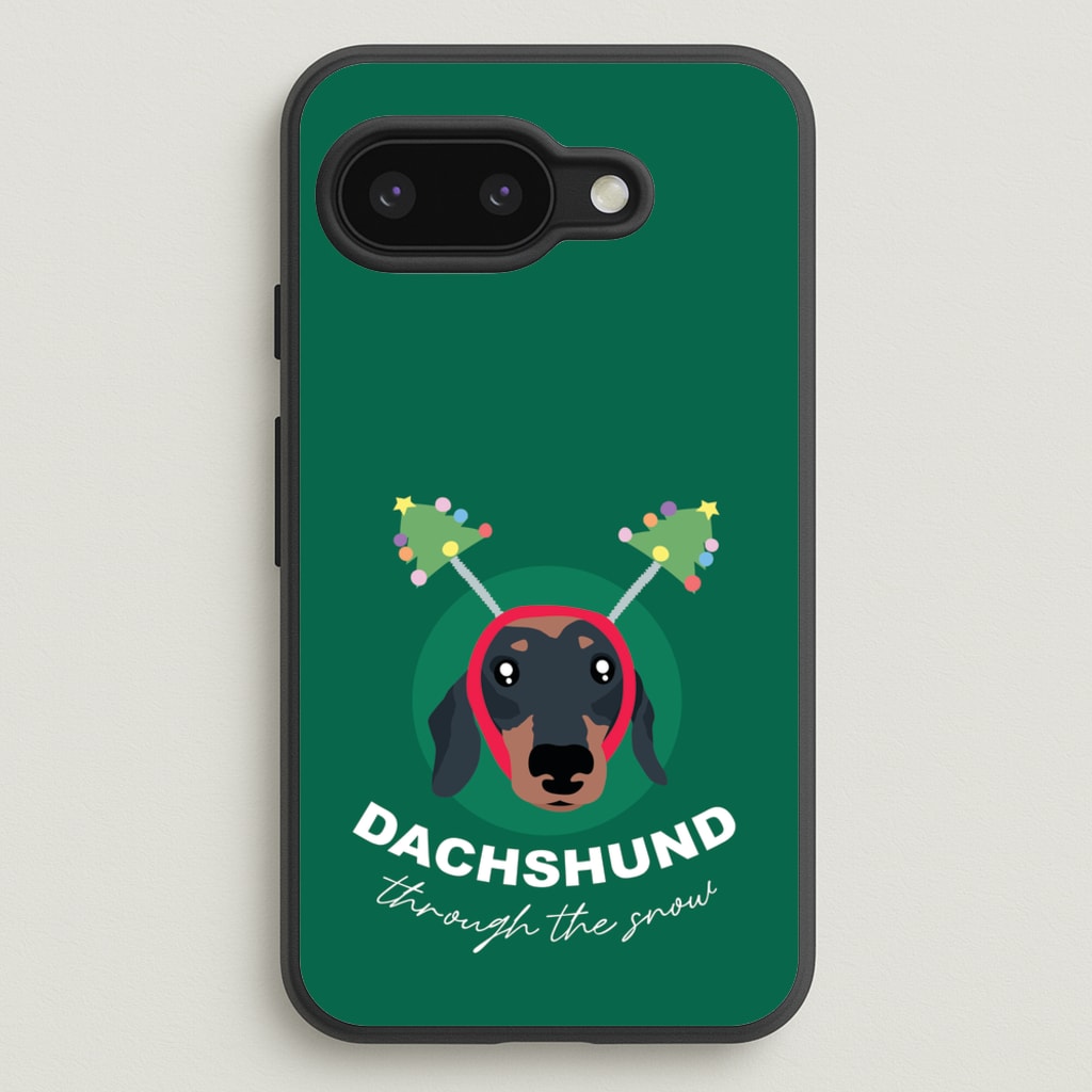 Dachshund Through The Snow - Christmas Animals Phone Case for Google Pixel 9a