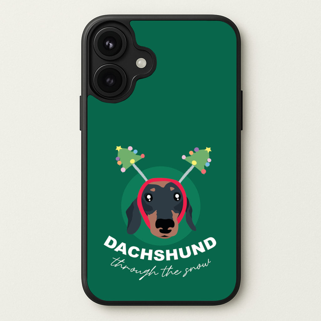 Dachshund Through The Snow Phone Case for iPhone 17