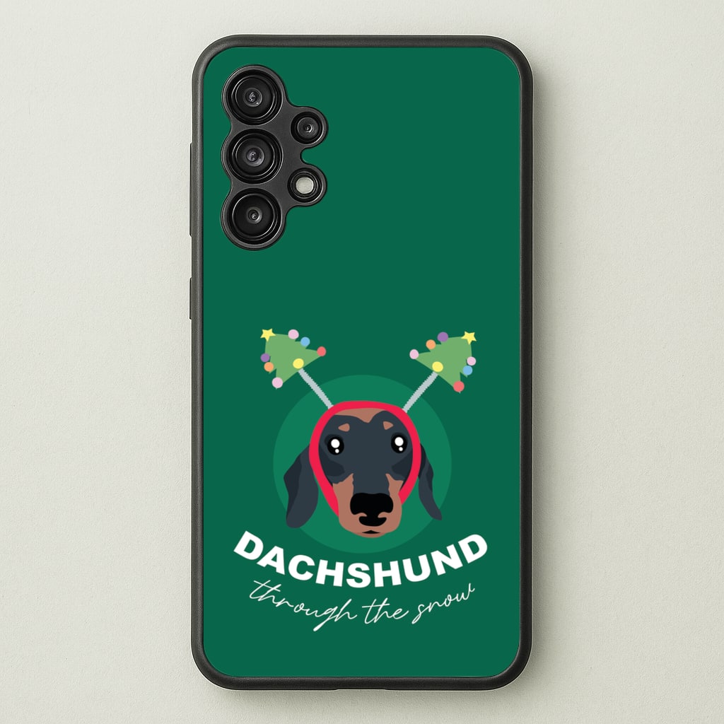 Dachshund Through The Snow - Christmas Animals Phone Case for Galaxy A13