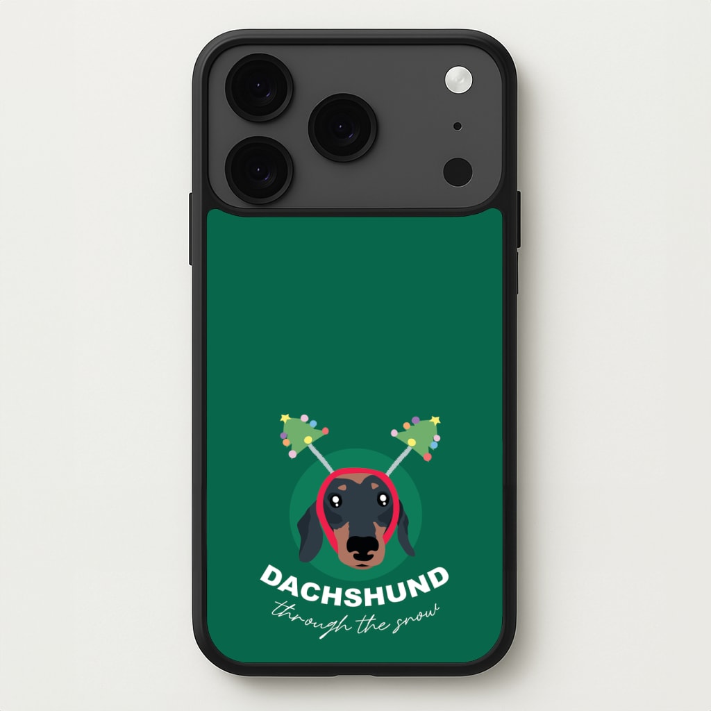 Dachshund Through The Snow Phone Case for iPhone 17 Pro