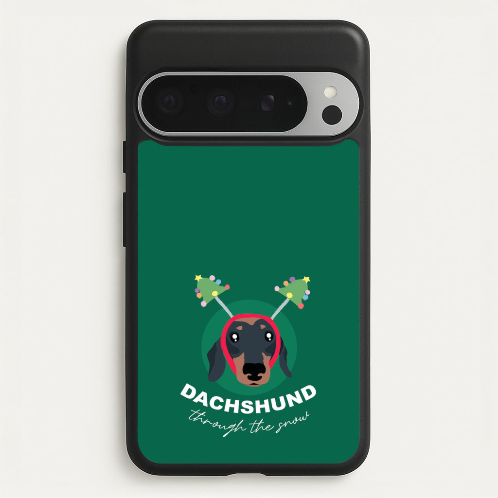 Dachshund Through The Snow - Christmas Animals Phone Case for Google Pixel 9 Pro XL