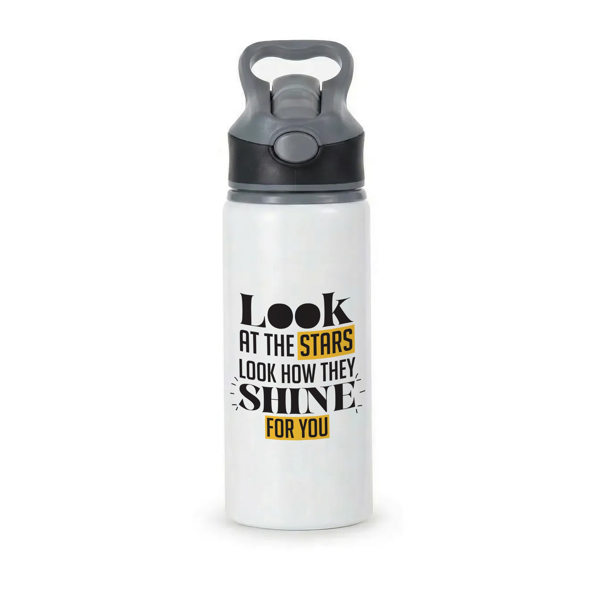 Look At The Stars Active Water Bottle - Black