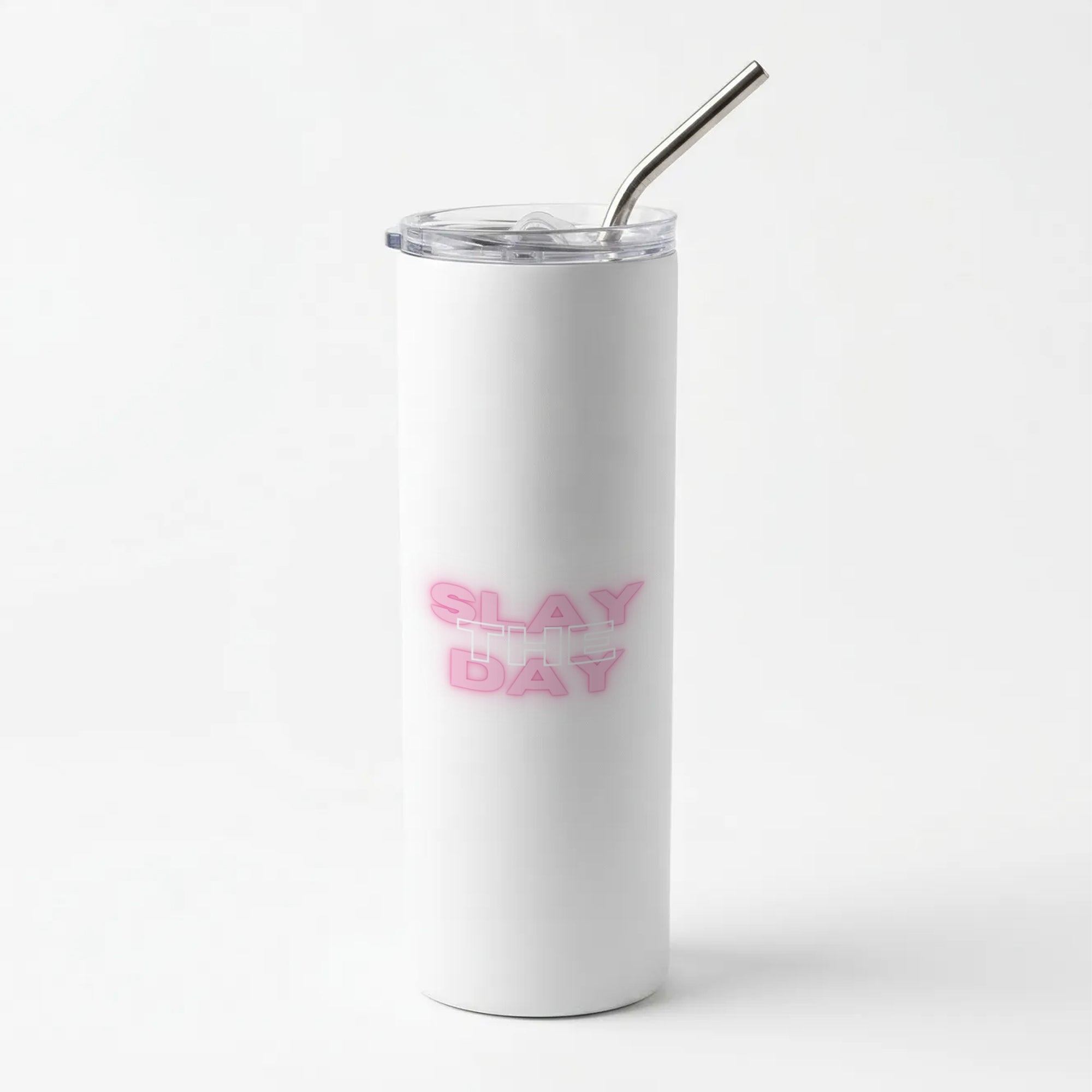 Slay The Day - Sassy Quote Skinny Tumbler