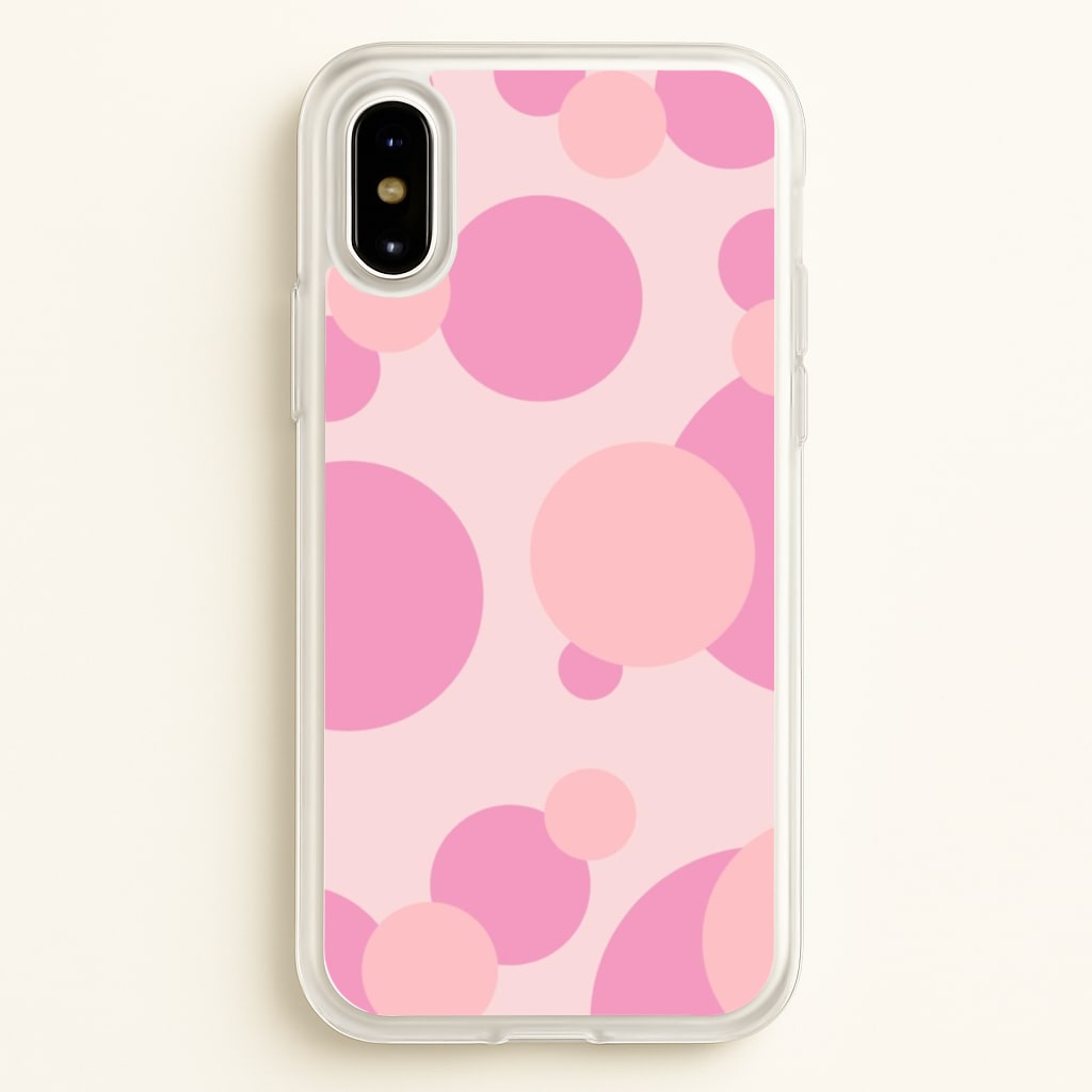 Pink Bubble Pattern - Abstract Patterns Phone Case for iPhone X / XS