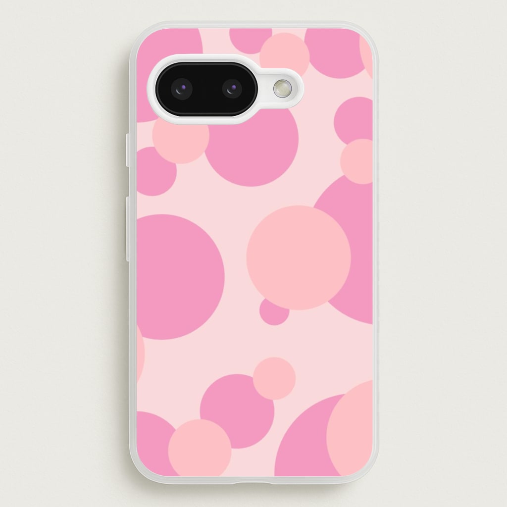 Pink Bubble Pattern - Abstract Patterns Phone Case for Google Pixel 9a
