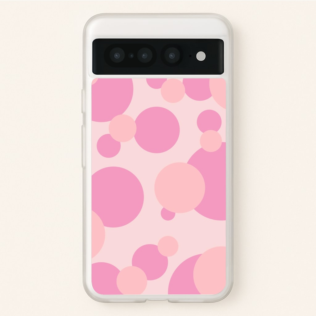 Pink Bubble Pattern - Abstract Patterns Phone Case for Google Pixel 7 Pro