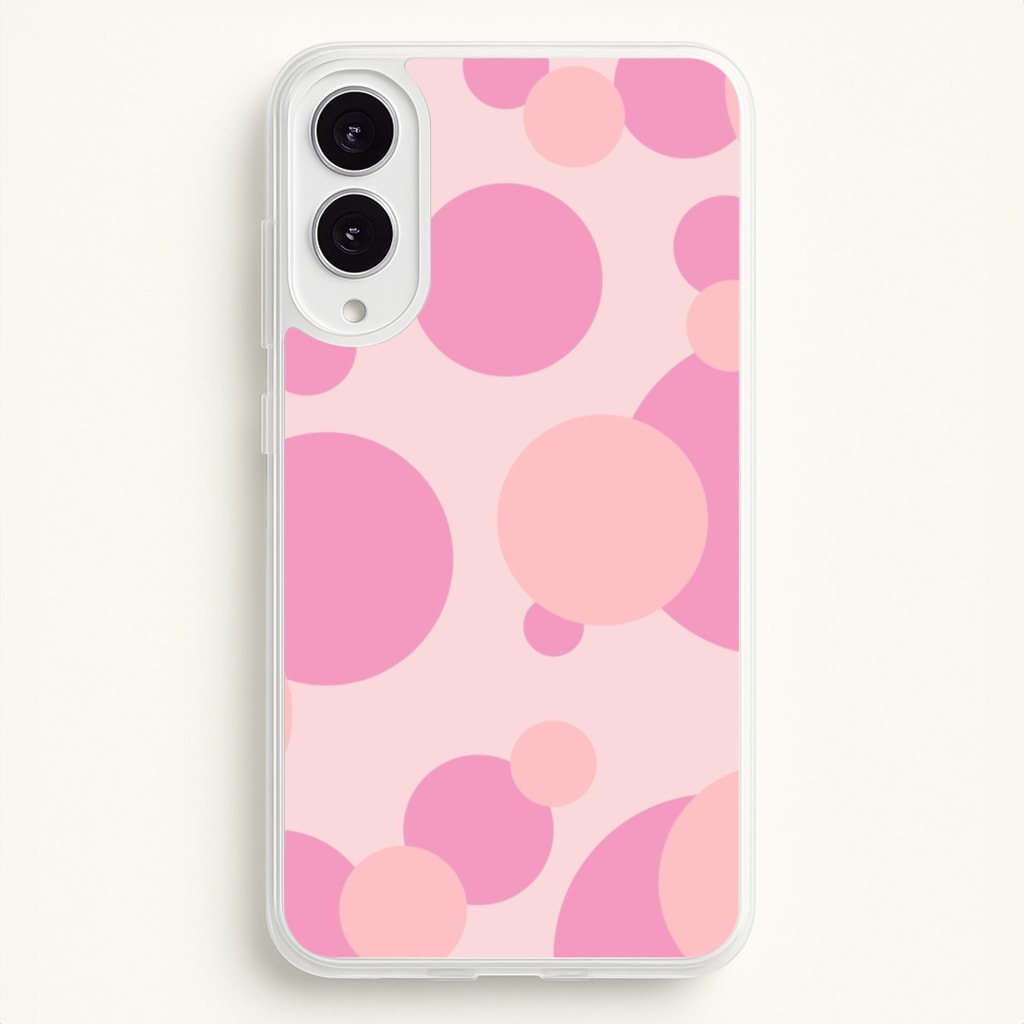Pink Bubble Pattern - Abstract Patterns Phone Case for Galaxy S25 Edge