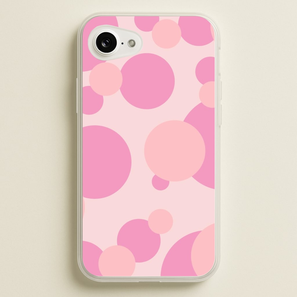 Pink Bubble Pattern - Abstract Patterns Phone Case for iPhone 16e