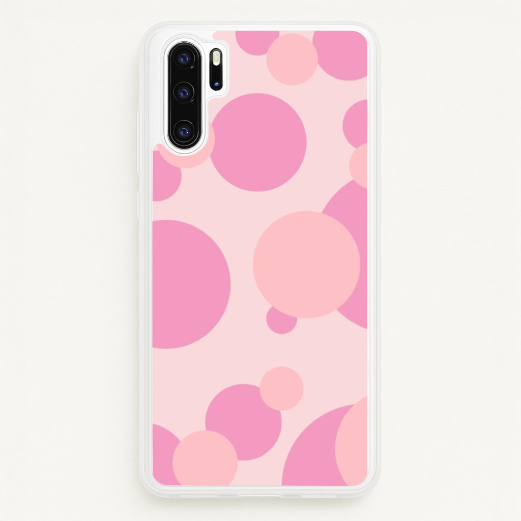 Pink Bubble Pattern - Abstract Patterns Phone Case for Huawei P30 Pro