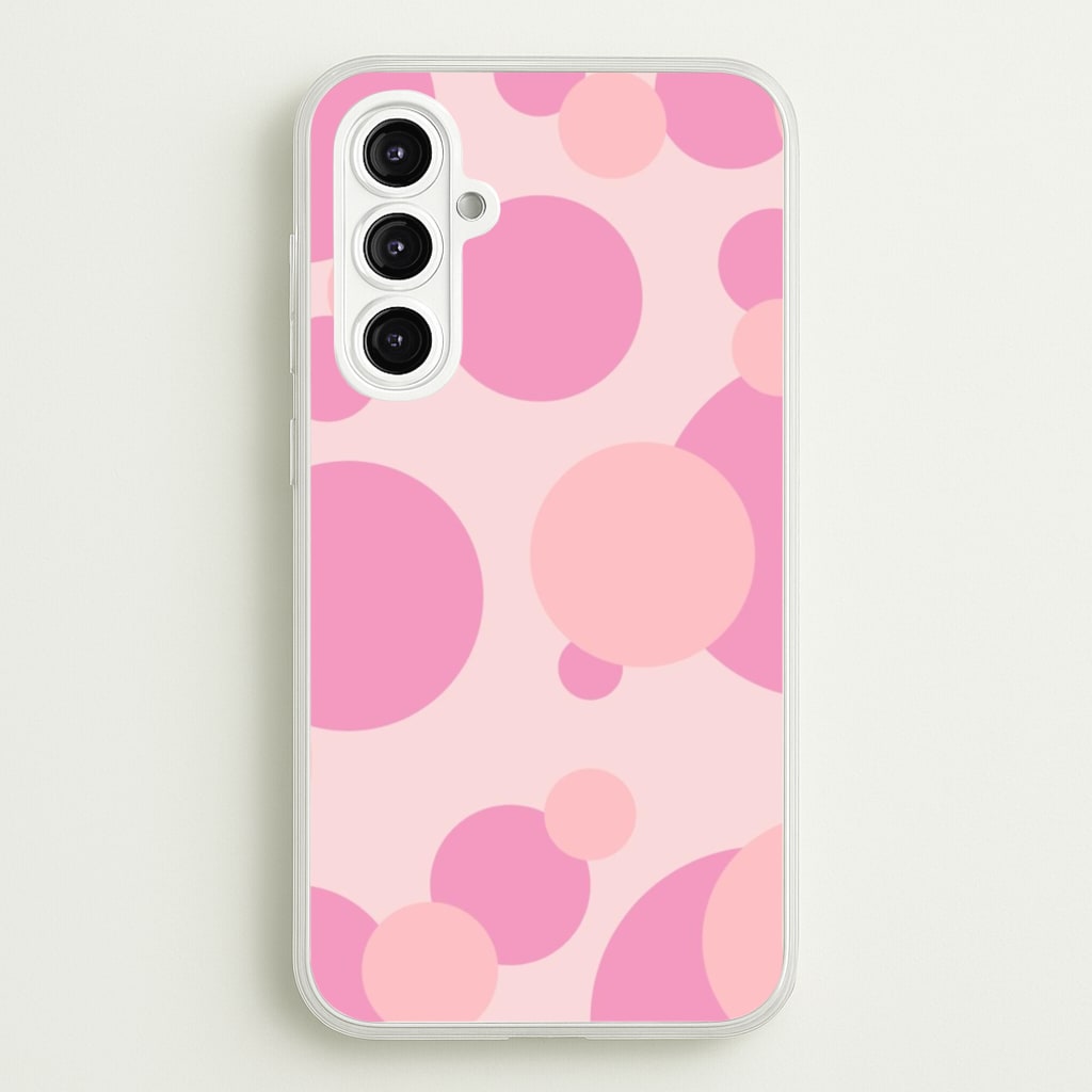Pink Bubble Pattern - Abstract Patterns Phone Case for Galaxy A16