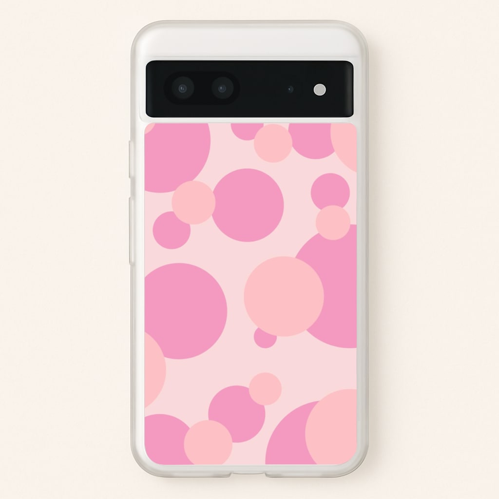 Pink Bubble Pattern - Abstract Patterns Phone Case for Google Pixel 7