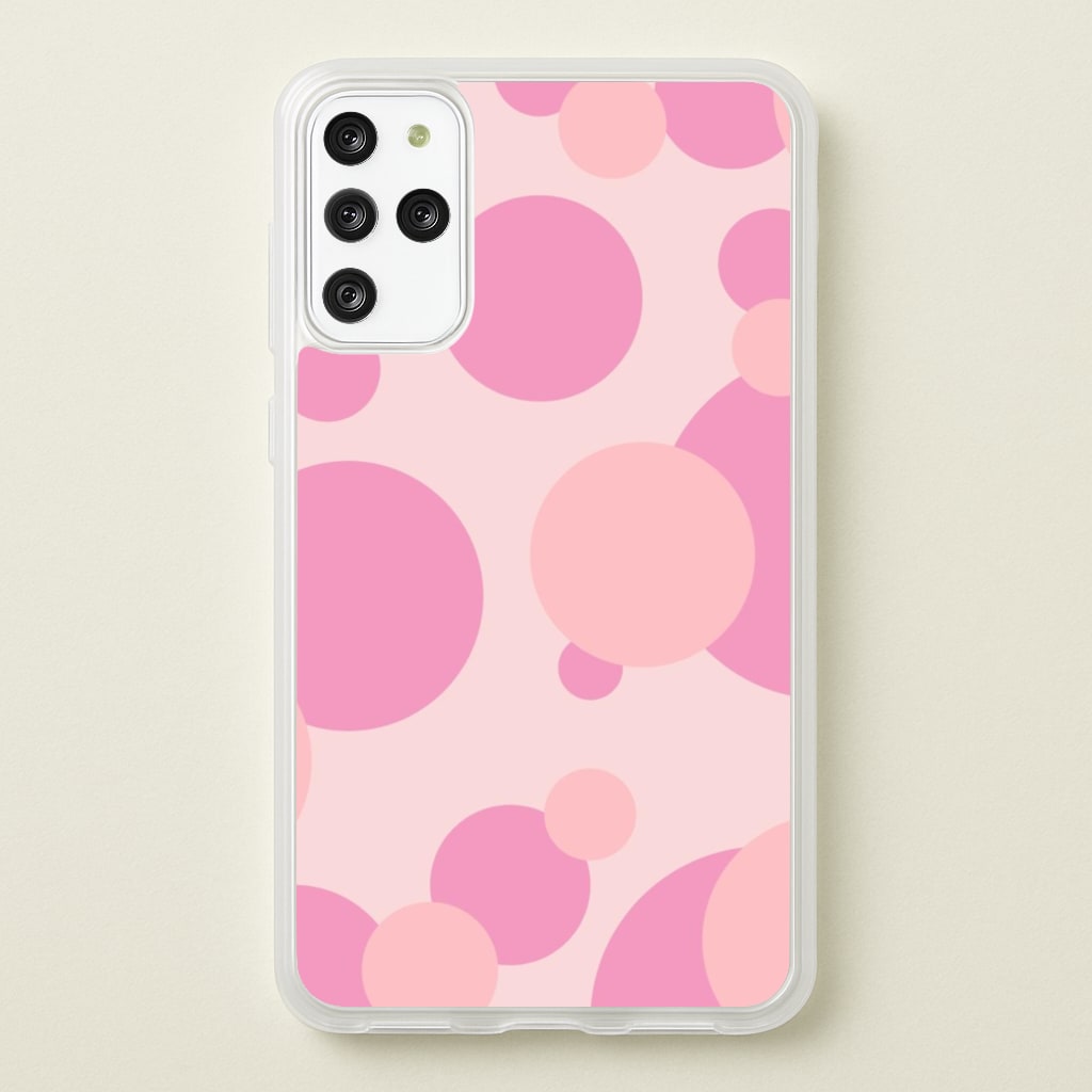 Pink Bubble Pattern - Abstract Patterns Phone Case for Galaxy S20 Plus