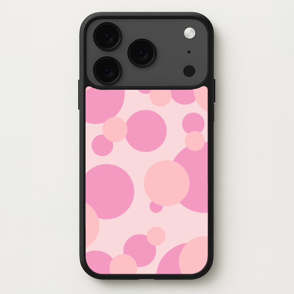 Pink Bubble Pattern Phone Case for iPhone 17 Pro
