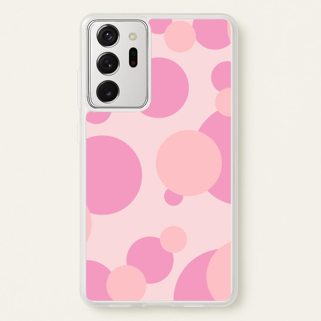 Pink Bubble Pattern - Abstract Patterns Phone Case for Galaxy Note 20 Ultra