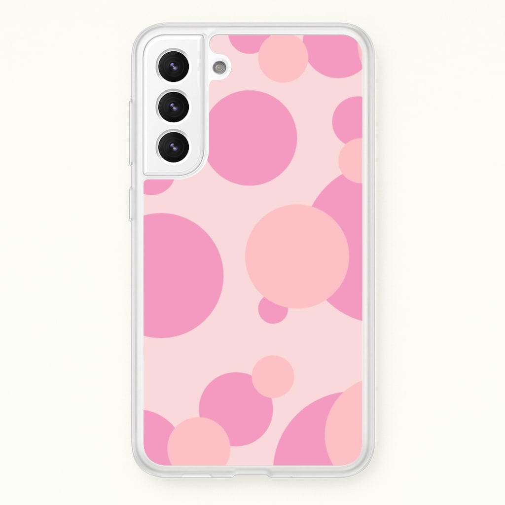 Pink Bubble Pattern - Abstract Patterns Phone Case for Galaxy S22