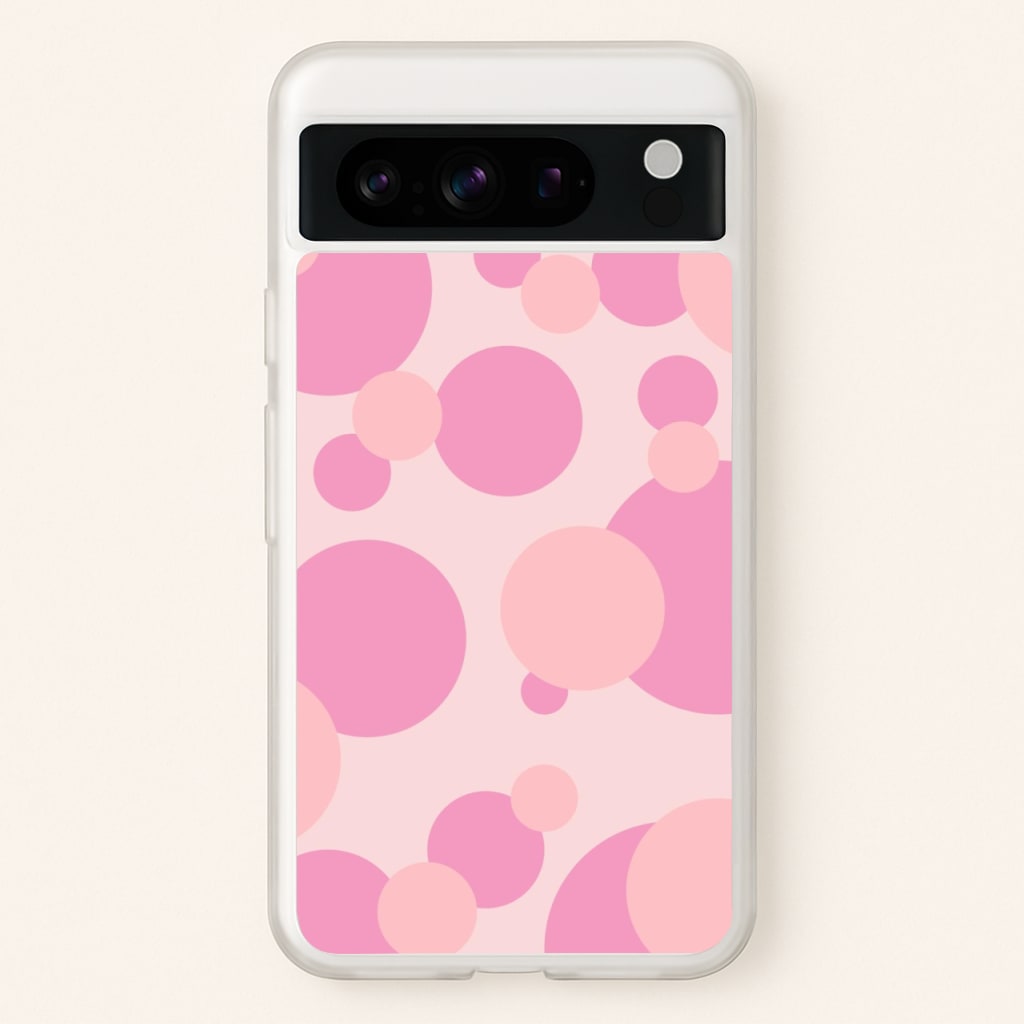 Pink Bubble Pattern - Abstract Patterns Phone Case for Google Pixel 8 Pro