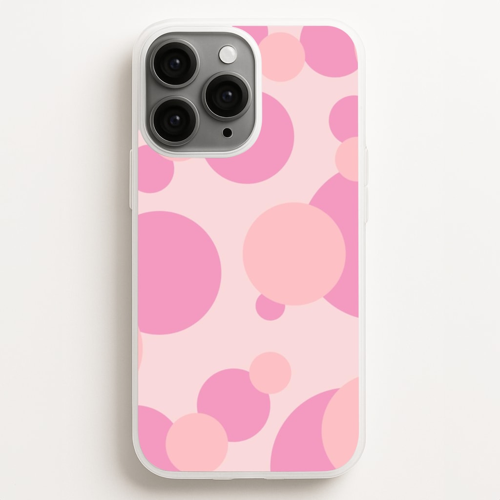 Pink Bubble Pattern - Abstract Patterns Phone Case for iPhone 11 Pro Max