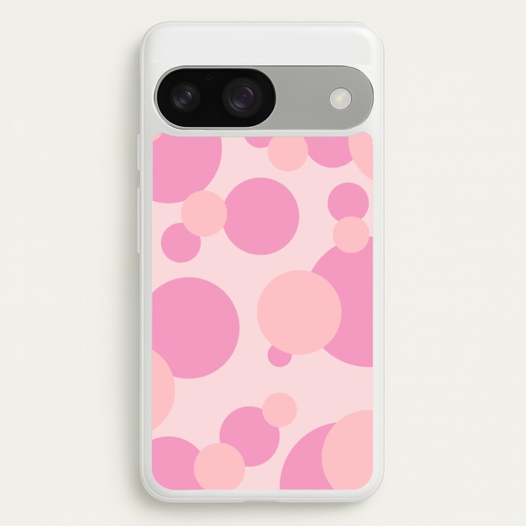 Pink Bubble Pattern - Abstract Patterns Phone Case for Google Pixel 9 / 9 Pro