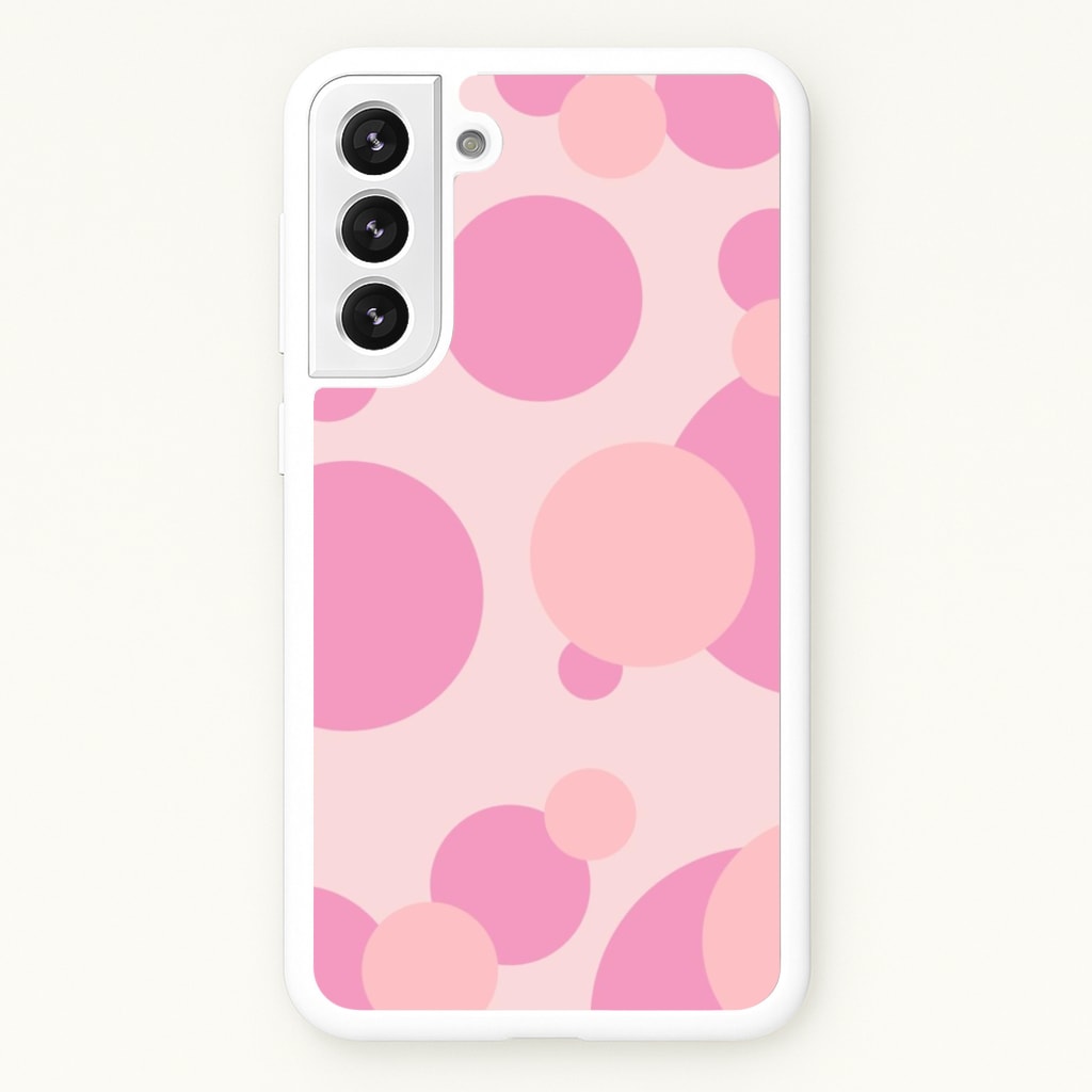Pink Bubble Pattern - Abstract Patterns Phone Case for Galaxy S22 Plus