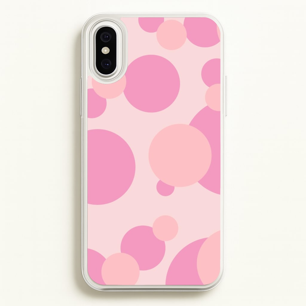 Pink Bubble Pattern - Abstract Patterns Phone Case for iPhone XS Max