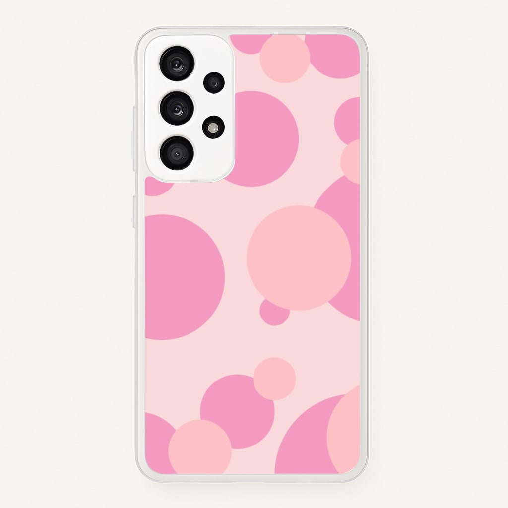 Pink Bubble Pattern - Abstract Patterns Phone Case for Galaxy A33