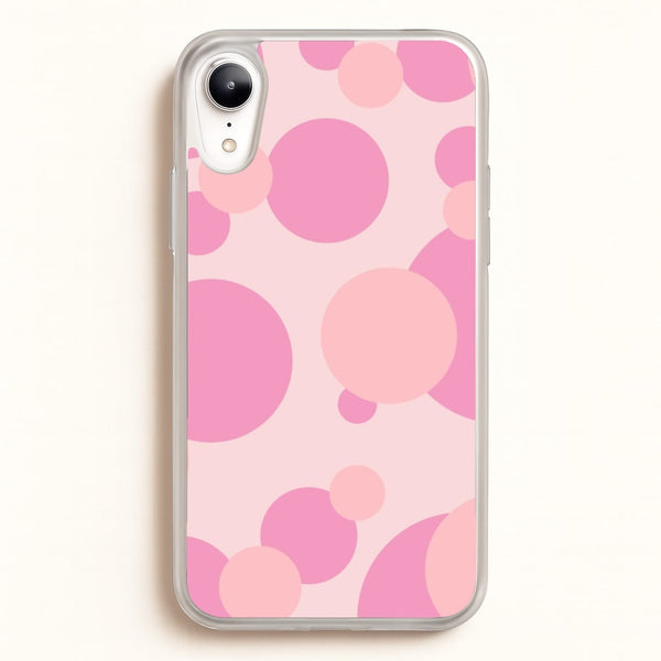 Pink Bubble Pattern - Abstract Patterns Phone Case for iPhone XR