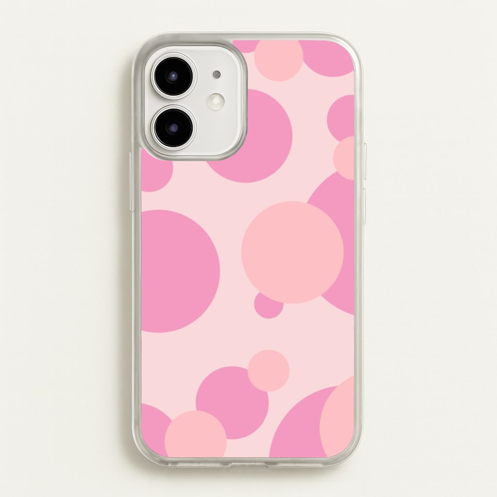 Pink Bubble Pattern - Abstract Patterns Phone Case for iPhone 12 / 12 Pro