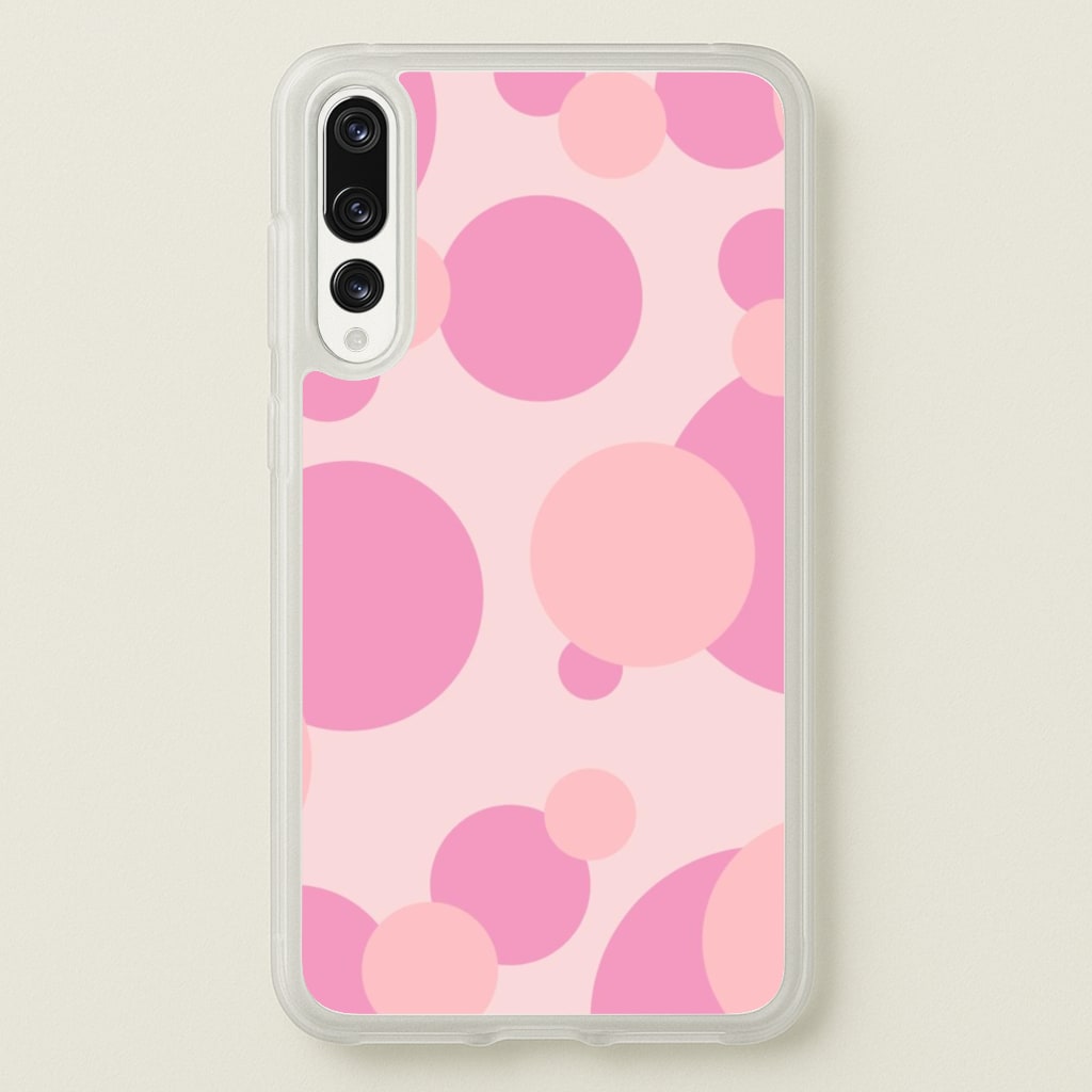 Pink Bubble Pattern - Abstract Patterns Phone Case for Huawei P20 Pro