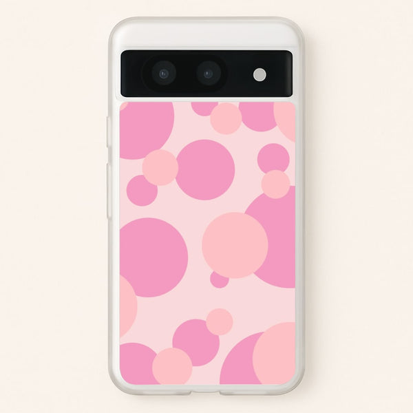 Pink Bubble Pattern - Abstract Patterns Phone Case for Google Pixel 8a